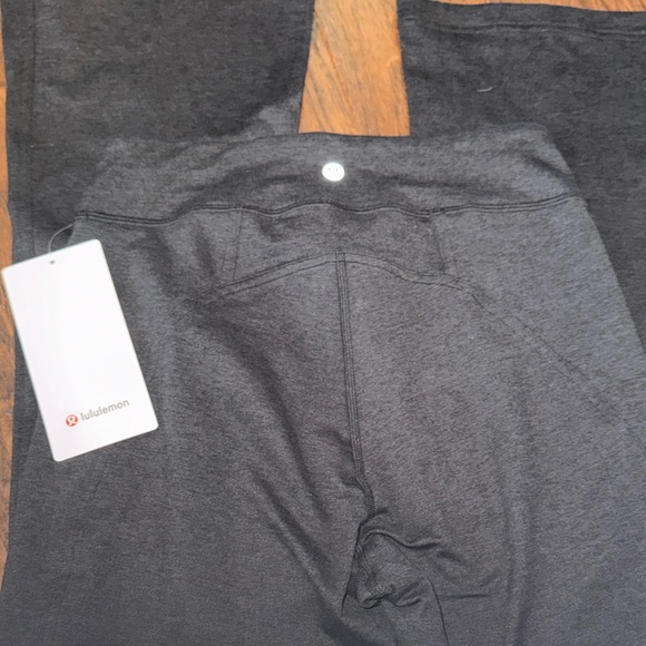 Lululemon Soft Sueded split hem HR mini flare heathered Black Leggings - Picture 3 of 6